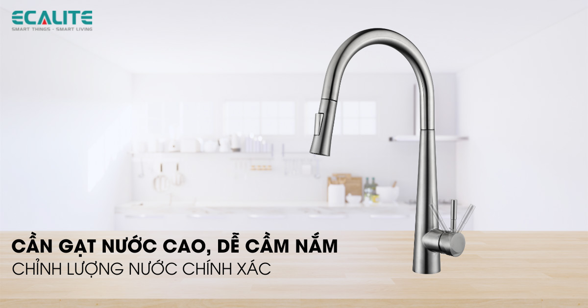 Cần gạt nước dễ sử dụng vòi rửa chén Ecalite EF-K149S