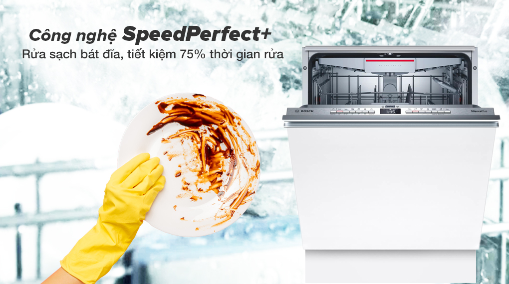 Máy rửa chén âm toàn phần Bosch SMV4ECX14E - công nghệ SpeedPerfect+