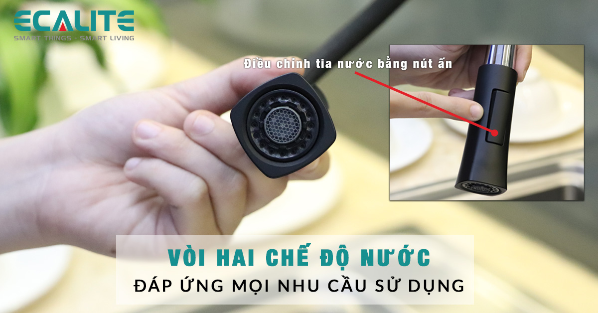 Vòi EF-K569BR có 2 chế độ điều chỉnh tia nước 