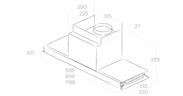 Máy Hút Mùi Dạng Ống Elica BOX IN PLUS IXGL/A/90 (No Filter) (90cm) - Hàng Chính Hãng