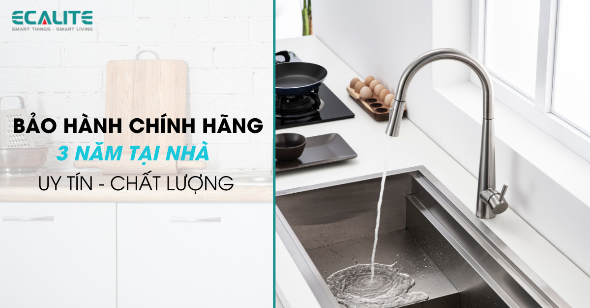 Vòi rửa chén Ecalite EF-K149S bảo hành 3 năm tại nhà