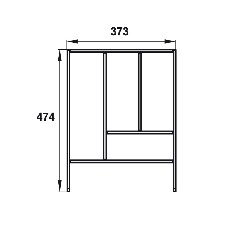 Khay Chia Ngăn Kéo Rộng 450mm Hafele 552.52.804