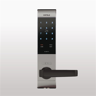 Khóa điện tử Hafele EL7500-TC cho cửa gỗ / Thân khóa lớn, màu bạc, mã số 912.05.713