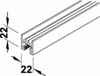 Phụ Kiện Cửa Trượt 6000mm Hafele 403.62.960